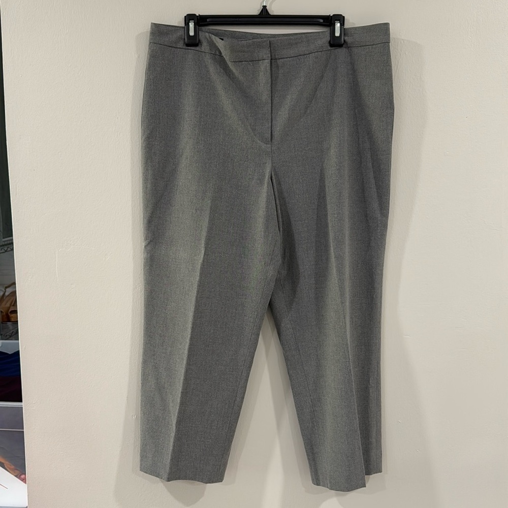 Talbots heritage gray trouser straight leg pants